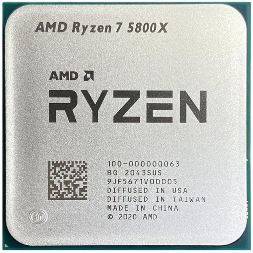 AMD Ryzen 7 5800X 3.8 GHz - 4.7 GHz Desktop CPU Tray