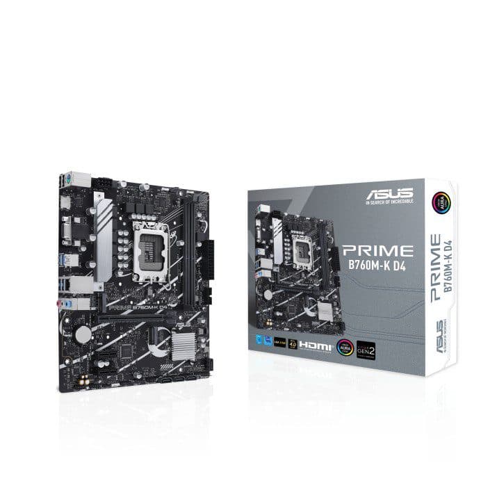 ASUS Prime B760M-K D4 Intel LGA 1700 Micro-ATX Motherboard