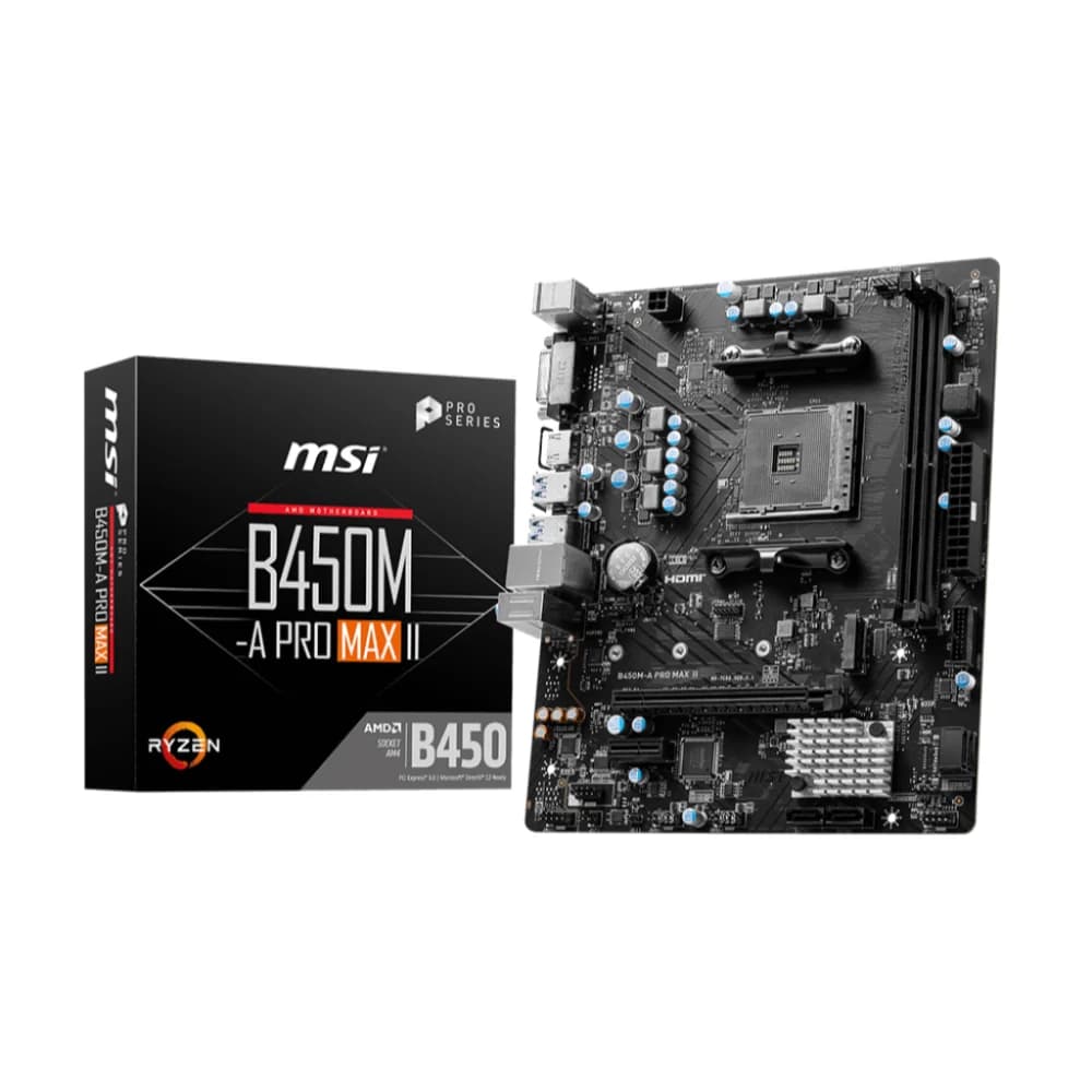 MSI B450M-A PRO MAX II mATX DDR4 AMD AM4 Motherboard